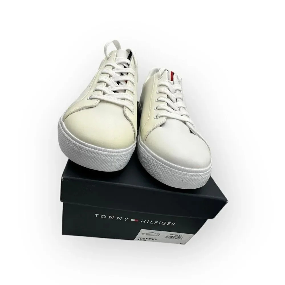 New Tommy Hilfiger Womens Averie Sneaker Shoes White Size 11M